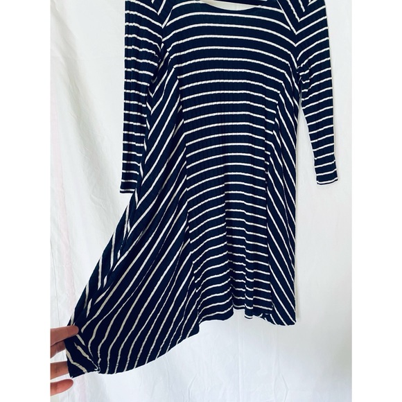 Lush Navy Blue Striped Dress - Picture 4 of 12